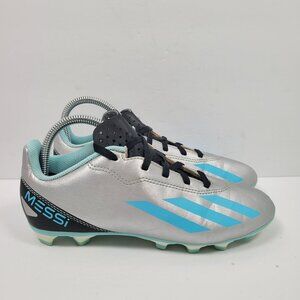Adidas X Crazyfast MESSI.4 Men's Silver Blue Cleats IE4071 US Size 5